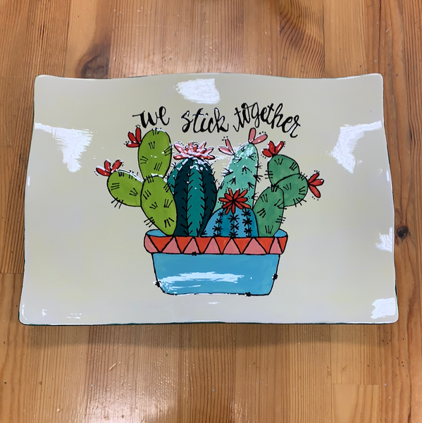 We Stick Together Plate with Step by Step Instructions