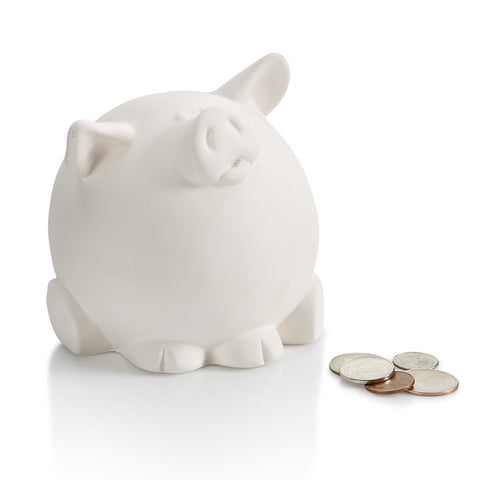 Pudgy Pig Bank with Stopper