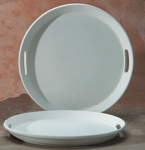 Round Serving Tray with Handles