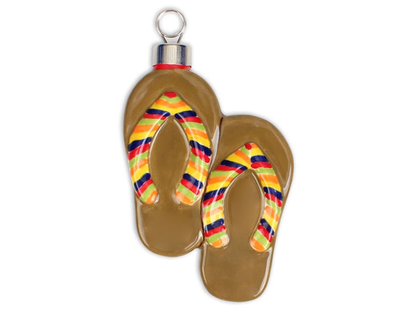 Flip Flops Ornament with Metal Cap