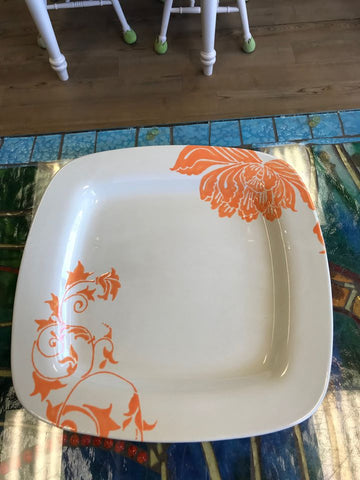Orange flower platter *SAMPLE ONLY*