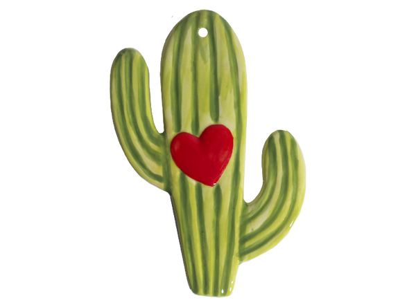 Heart Cactus Ornament