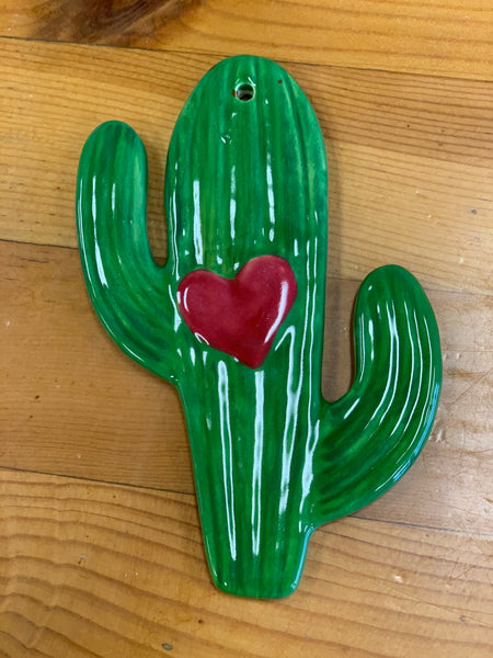 Heart Cactus Ornament