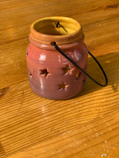 Jar Star Lantern Small with Metal Hanger