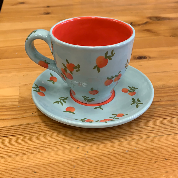 Tapered Tea Cup and Saucer